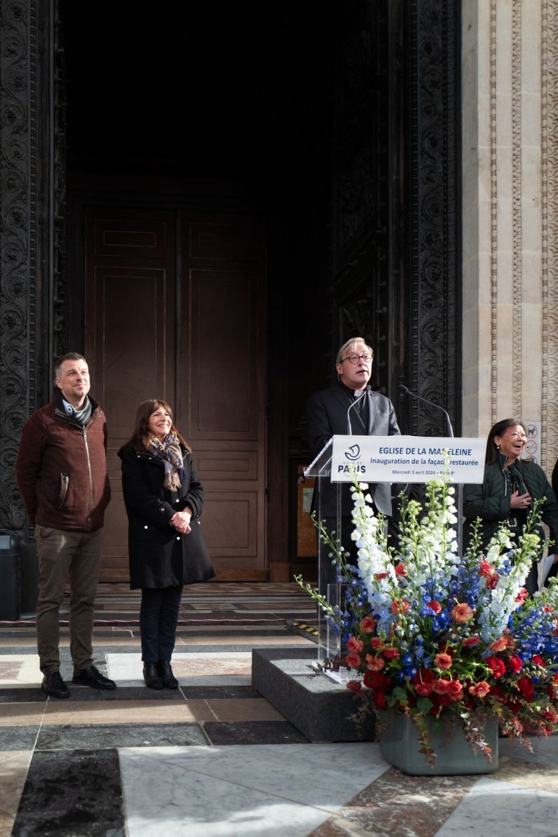 Inauguration du parvis de l'église de La Madeleine. © Callaway Kosine – de Suzannet.