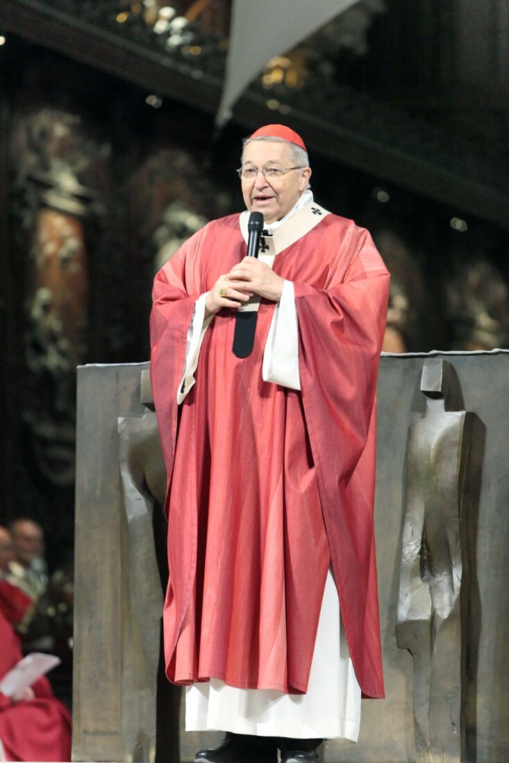 Accueil du cardinal André Vingt-Trois. © Yannick Boschat / Diocèse de Paris.