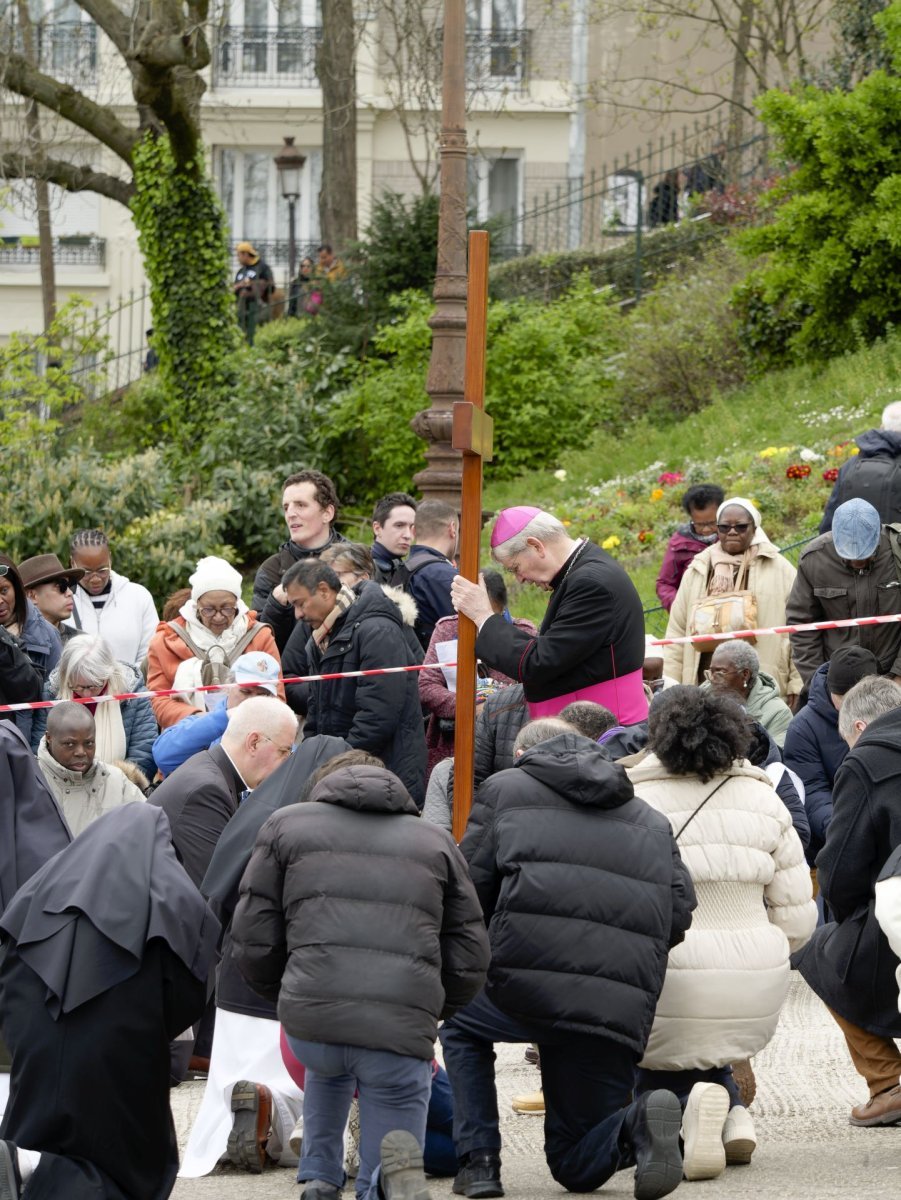 Chemin de croix de Montmartre 2024. © Yannick Boschat / Diocèse de Paris.