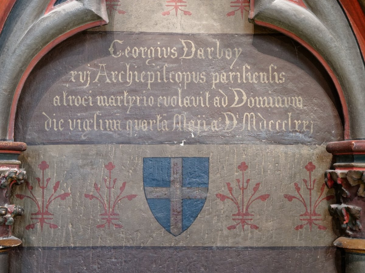 Blason à Notre-Dame de Paris. © Yannick Boschat / Diocèse de Paris.