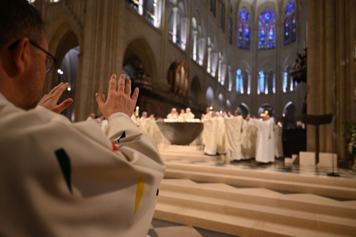 Messe en présence des prêtres et diacres de Paris. © Marie-Christine Bertin / Diocèse de Paris.