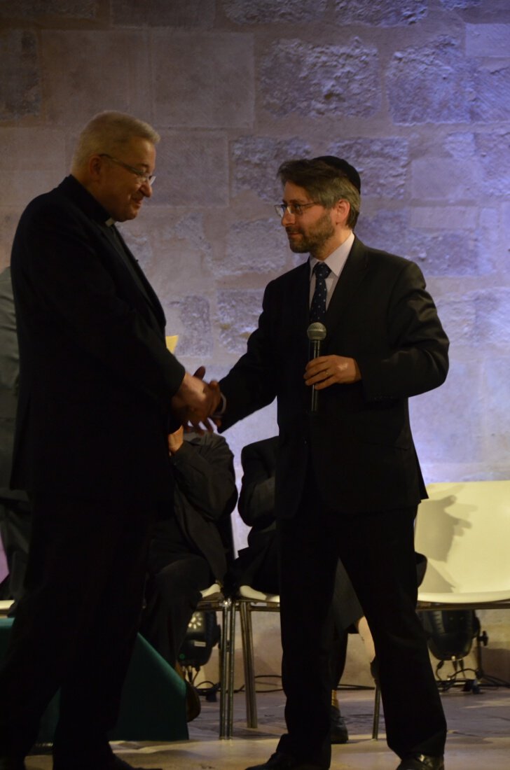 Le cardinal André Vingt-Trois et Haim Korsia, grand rabbin de France. © Marie-Christine Bertin / Diocèse de Paris.