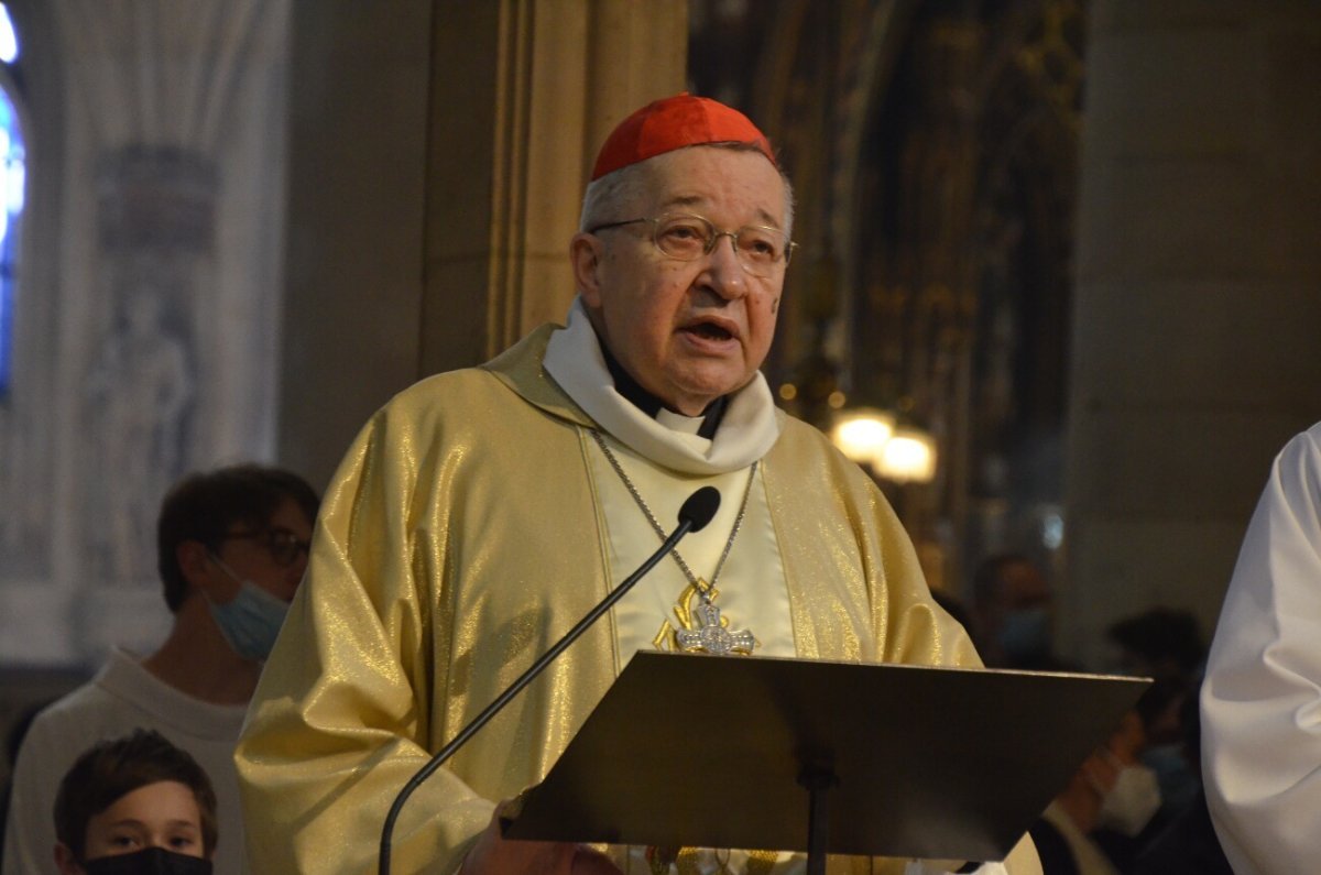 Messe de Pâques 2021 présidée par le cardinal André Vingt-Trois. © Michel Pourny / Diocèse de Paris.