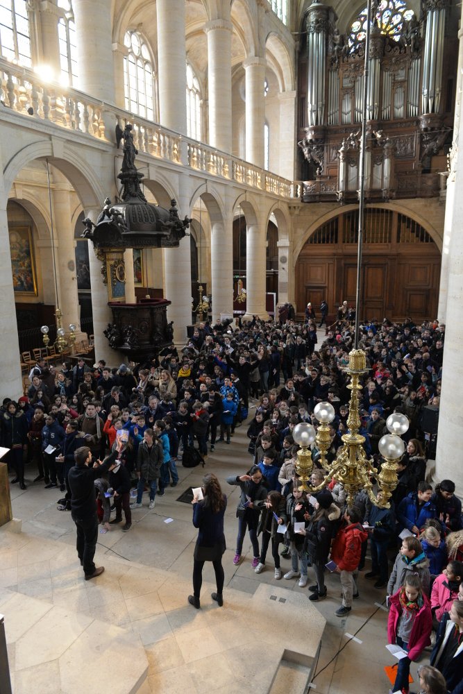 Rassemblement des sixièmes 2017 - Saint-Etienne-du-Mont 8. © Marie-Christine Bertin/Diocèse de Paris.