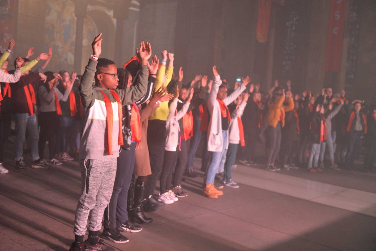 Rassemblement des jeunes confirmés en 2020. © Marie Christine Bertin / Diocèse de Paris.