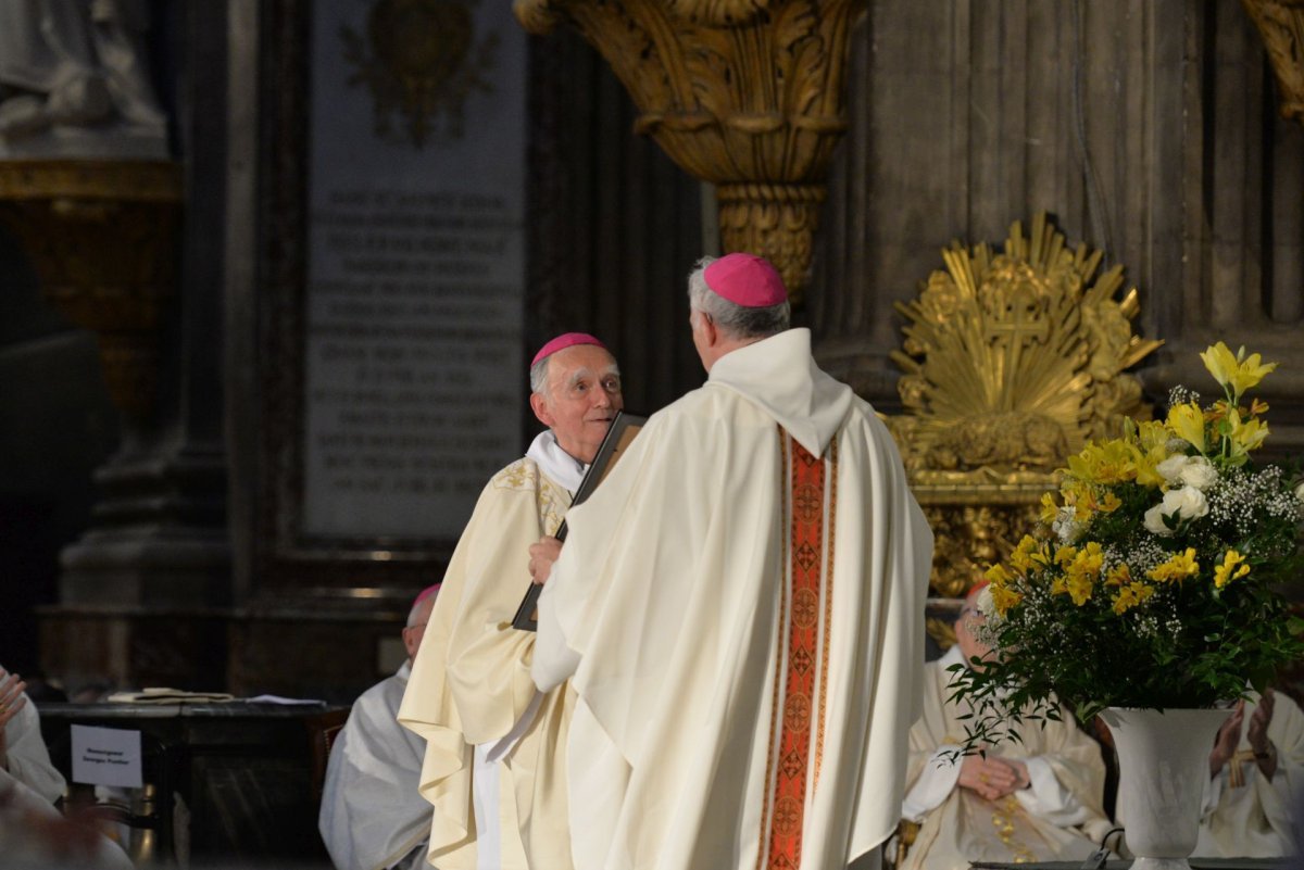 Accueil de Mgr Laurent Ulrich, archevêque de Paris. © Marie-Christine Bertin / Diocèse de Paris.