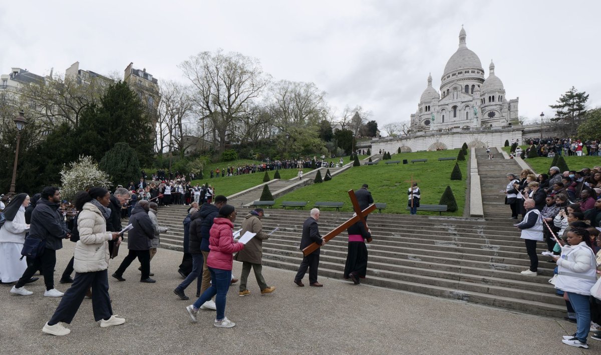 Chemin de croix de Montmartre 2024. © Yannick Boschat / Diocèse de Paris.