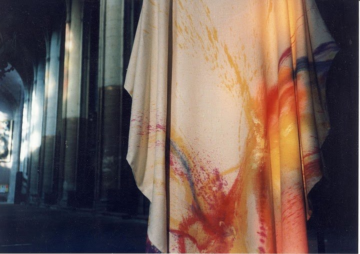 Chasuble. © Christophe Blanpain Techniques mixtes sur toile, 116x89cm 