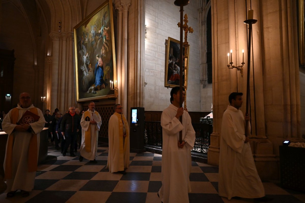 Veillée de l'espérance à Notre-Dame de Paris. © Marie-Christine Bertin / Diocèse de Paris.