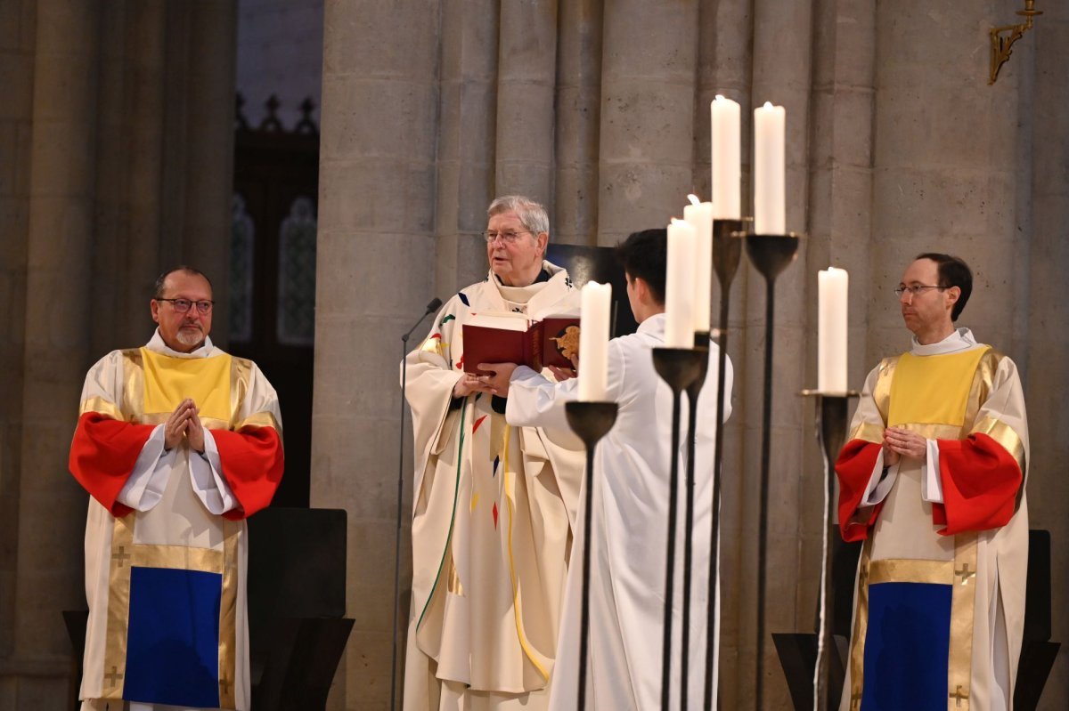Messe de réouverture de Notre-Dame pour les collégiens et lycéens. © Marie-Christine Bertin / Diocèse de Paris.