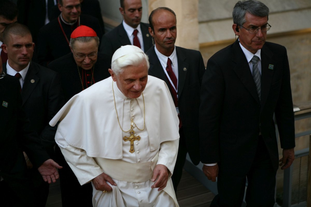 Benoît XVI au Collège des Bernardins. © Alessia Giuliani / Ciric – Reproduction interdite.